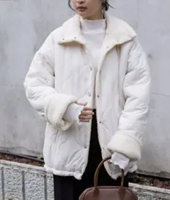 定価7920円　2WAY リバーシブル ボア×キルティング中綿ジャケット