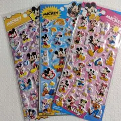 ディズニー ミッキーと仲間たち ぷっくりシール 3枚セット