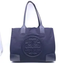 トリーバーチ トートバッグ エラ ナイロン×レザー ネイビー系 レディース