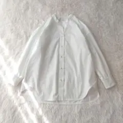 【美品】2026SS シップスエニィ シャツ　コットン混　バンドカラー M