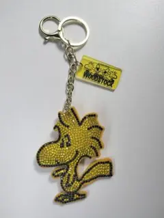 ウッドストックラインストーンキラキラ装飾 キーホルダー