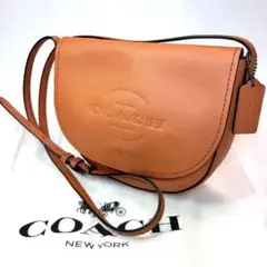 《極美品》COACH コーチ ハドソン ロゴ 型押し ショルダーバック