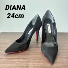 大特価‼️美品✨DIANA ハイヒール レッドソール スエード ブラック 24cm