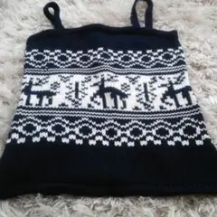 本日限定！お値下げ中☆ ニット キャミソール ネイビー