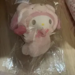 マイメロディ　着ぐるみマスコットホルダー　ピンク　くま