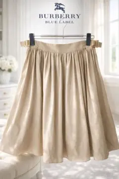 バーバリーブルーレーベル ベージュフレアスカート 36
