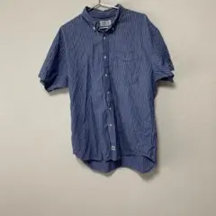 VAN ストライプ 半袖シャツ L