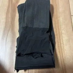 リブ編み レギンス ダークグレー