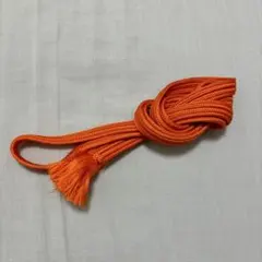 オレンジ色フリンジ付き　帯締め