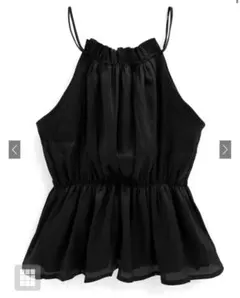 GRL ホルターネックオーガンジーペプラムトップス【ac2397】