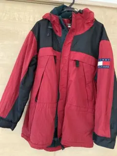 TOMMY HILFIGER マウンテンパーカー M 赤黒
