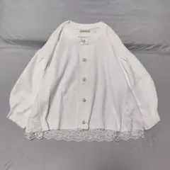 Rose Tiara 　パールボタン 　レース切替 　ボリュームスリーブのサムネイル