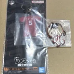 バラ売不可 ハイキュー 一番くじ スクールアイコンボタン付アクリルチャーム 研磨