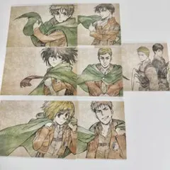 日*4様 進撃の巨人　キャラクターソング　特典ミニクリアファイル4枚 日*4様 進撃の巨人 キャラクターソング 特典ミニクリアファイル4枚