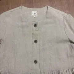 Samansa Mos2 前開きのノーカラーコート（ワンピース風アウター