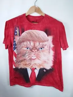 THE MOUNTAIN トランプ猫 Tシャツ アニマル 大判 タイダイ M