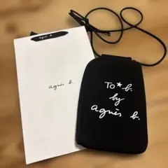 agnès b. スマホショルダーバッグ ブラック