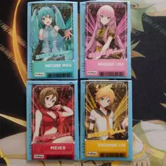 フリューくじ　チケット風ステッカー4種