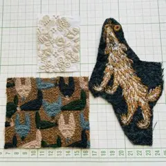 mina perhonen.刺繍生地.*wolf & flower.ハギレ♦︎他.