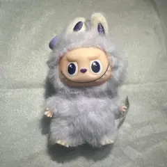 POP MART 薄紫のぬいぐるみ キーホルダー付き ミニラブブ イニシャルE