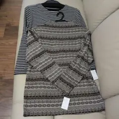 未使用　長袖カットソー　2枚セット　フリーサイズ