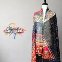 未使用✨ Desigual 大判ストール 110×190 エスニック調のサムネイル