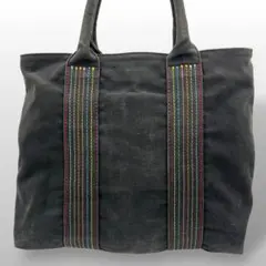 Paul Smith ポールスミス トートバッグ マルチストライプ A4 黒のサムネイル