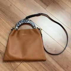 MARNI マル二 ヴェニス 2way ハンドバッグ スモールバック ブラウンのサムネイル