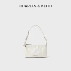 CHARLES & KEITH ホワイトショルダーバッグ