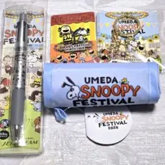 うめだスヌーピーフェスティバル 三菱ジェットストリーム エコバッグ ピンバッジ