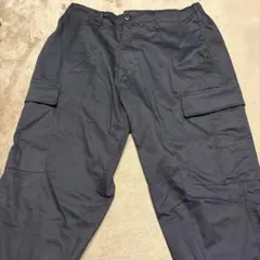 黒カーゴパンツ ゴムウエスト 4ポケット