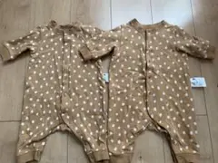ユニクロ 水玉模様ロンパース 60cm 2着セット