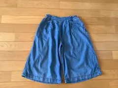 ikka デニムブルー ハーフパンツ ガウチョパンツ　130サイズ