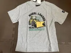 【新品未使用】ホイールローダー柄 半袖Tシャツ グレー 130cm