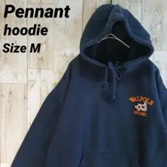 PENNANT ペナント パーカー M ネイビー 刺繍 音楽 音符 US古着