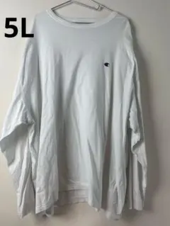 Champion チャンピオン　ロンT サイズ5L 長袖Tシャツ　目玉ロゴ　古着