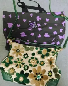 Think Bee! 2WAY花柄バッグ(エコバッグ付き)