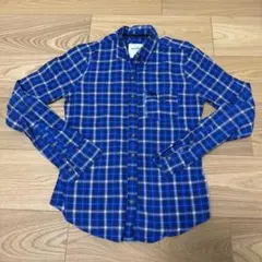 Abercrombie アバクロ　シャツ　青　子供服　Lサイズ　襟付き