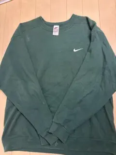 【90s】NIKE 白タグ スウェット 緑 L USA生地 スモールスウッシュ