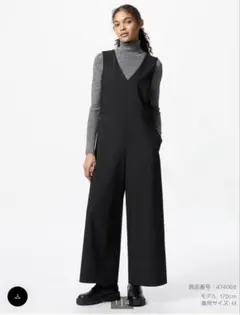 ユニクロ　ジャンプスーツ　グレー　s