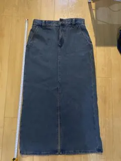 GU デニムロングスカート 裏フリース Mサイズ