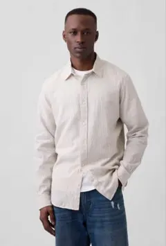 74%OFF GAP スタンダードフィット リネンブレンドシャツ