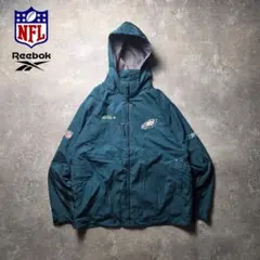 ReebokリーボックNFLフィラデルフィアイーグルスナイロンジャケット刺繍ロゴ