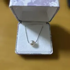 パールネックレス　シルバーチェーン