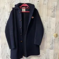 DANTON フード付きネイビーコート 38