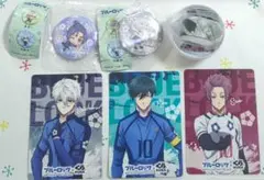 くら寿司 ブルーロック 缶バッジ 玲王 誠士郎 マステ① カード全3種 セット