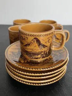 レトロ／コーヒーカップセット×5客