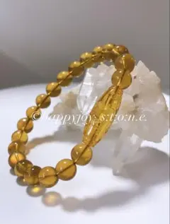 高品質 透明感＆艶々＆ぷるぷる✨バルト海産 天然琥珀小粒ブレスレット 