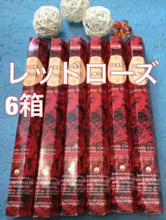 残5　お香 HEM レッドローズ 　6箱セット スティック #香る城NETのサムネイル