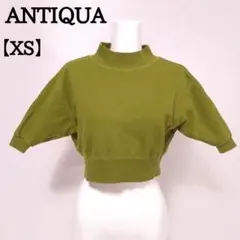 ANTIQUA クロップド カットソー XS グリーン スウェット リブ4413のサムネイル